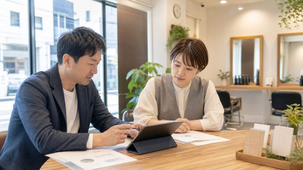 調布周辺の美容室・サロン事業のM&A相談を行う場面